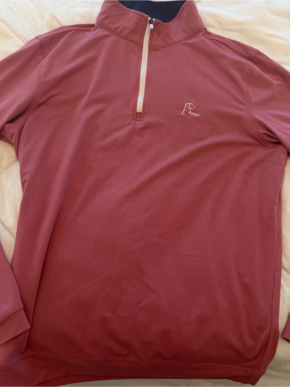 Rhoback Men's Quarter-Zip Performance Pullover - Rose